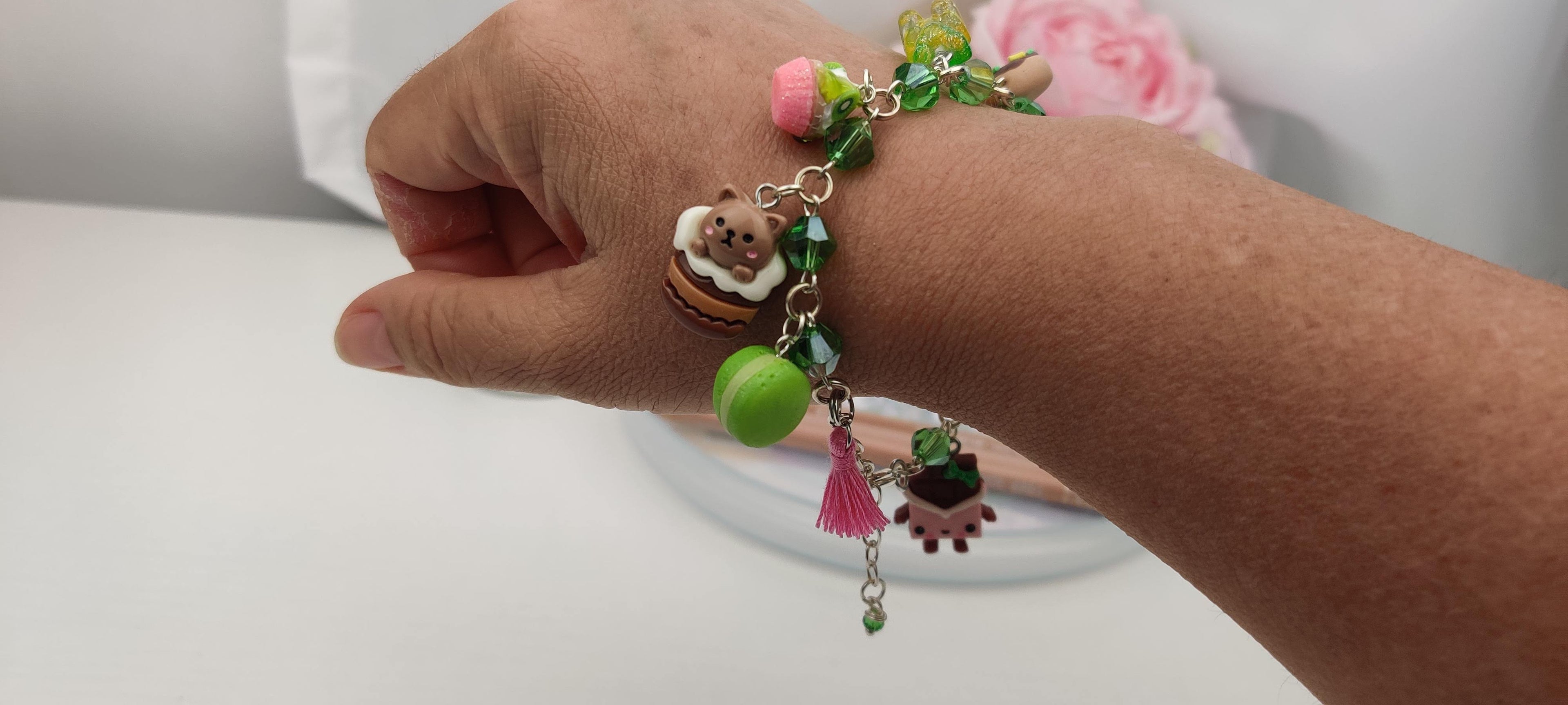 Green Kawaii Candy Charm Bracelet