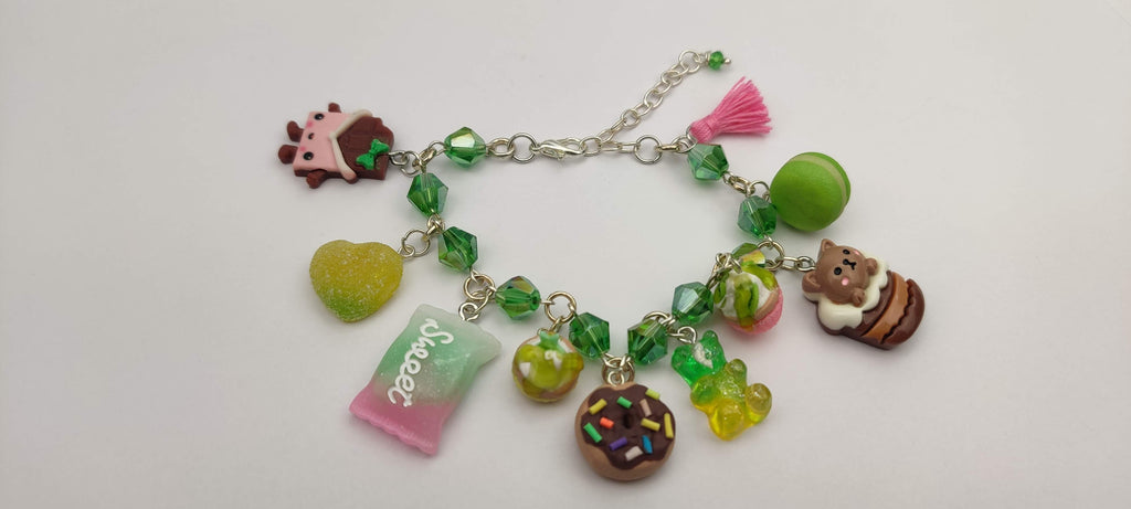 Green Kawaii Candy Charm Bracelet