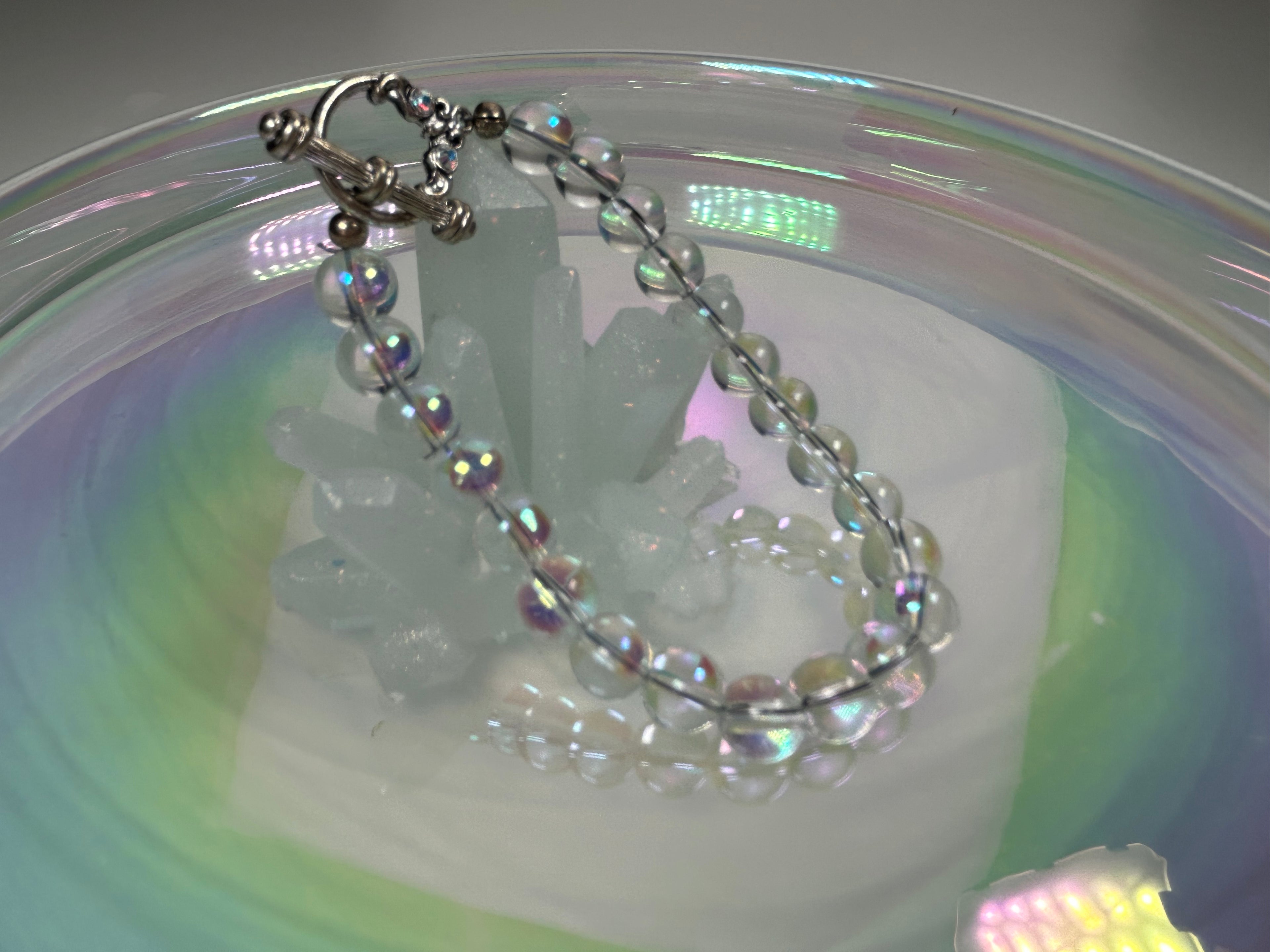 Glass Beads Iridescent Bracelet