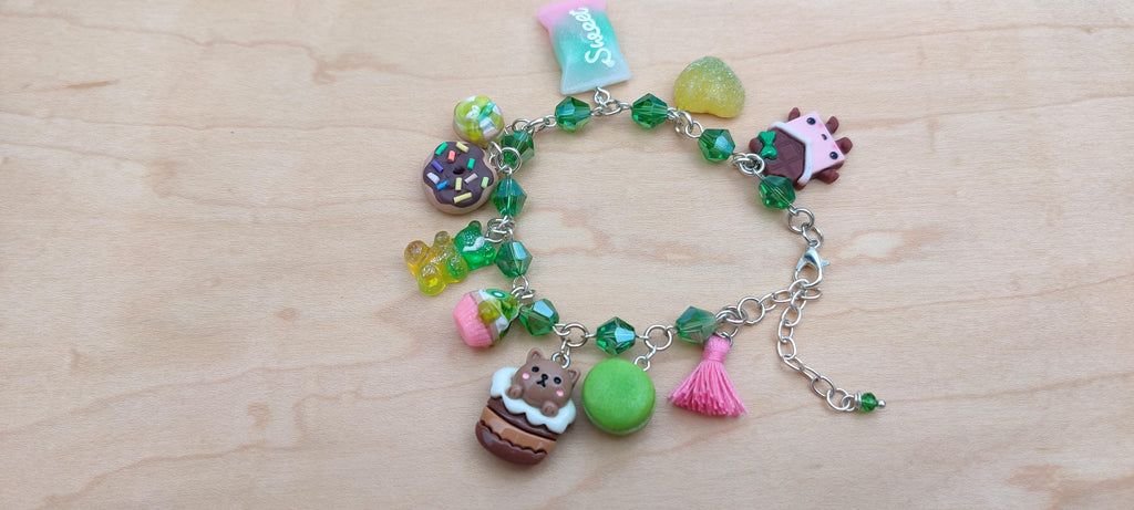 Green Kawaii Candy Charm Bracelet