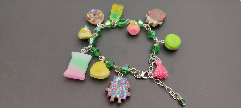 Green Kawaii Candy Charm Bracelet