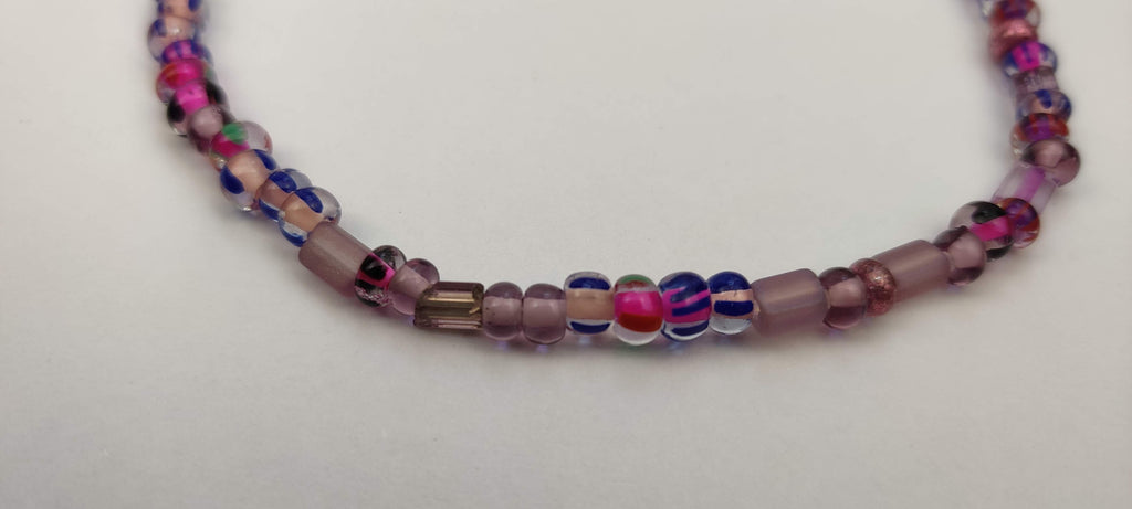 Purple Glass Beads Bracelet