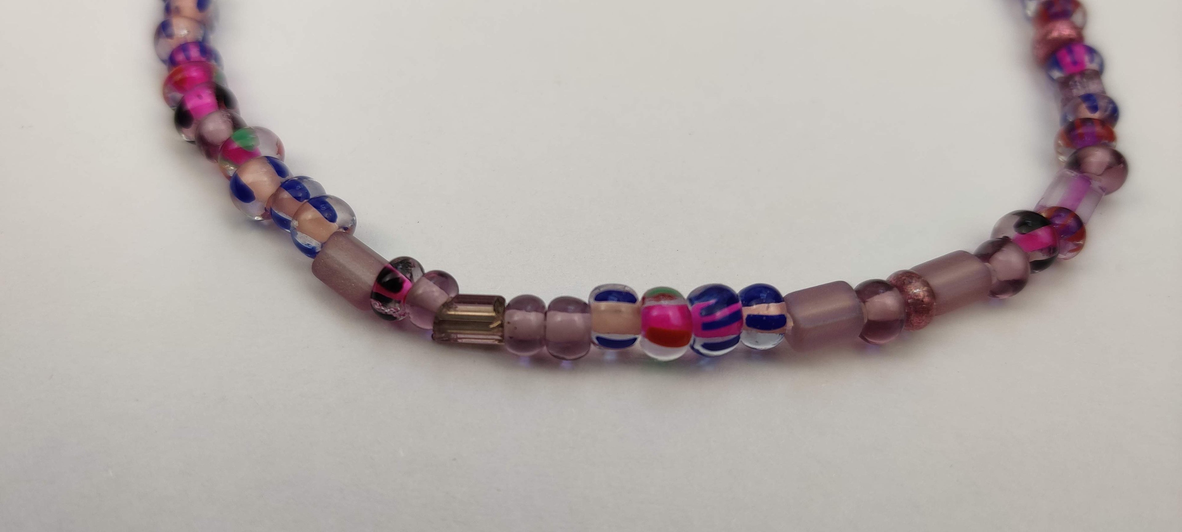 Purple Glass Beads Bracelet