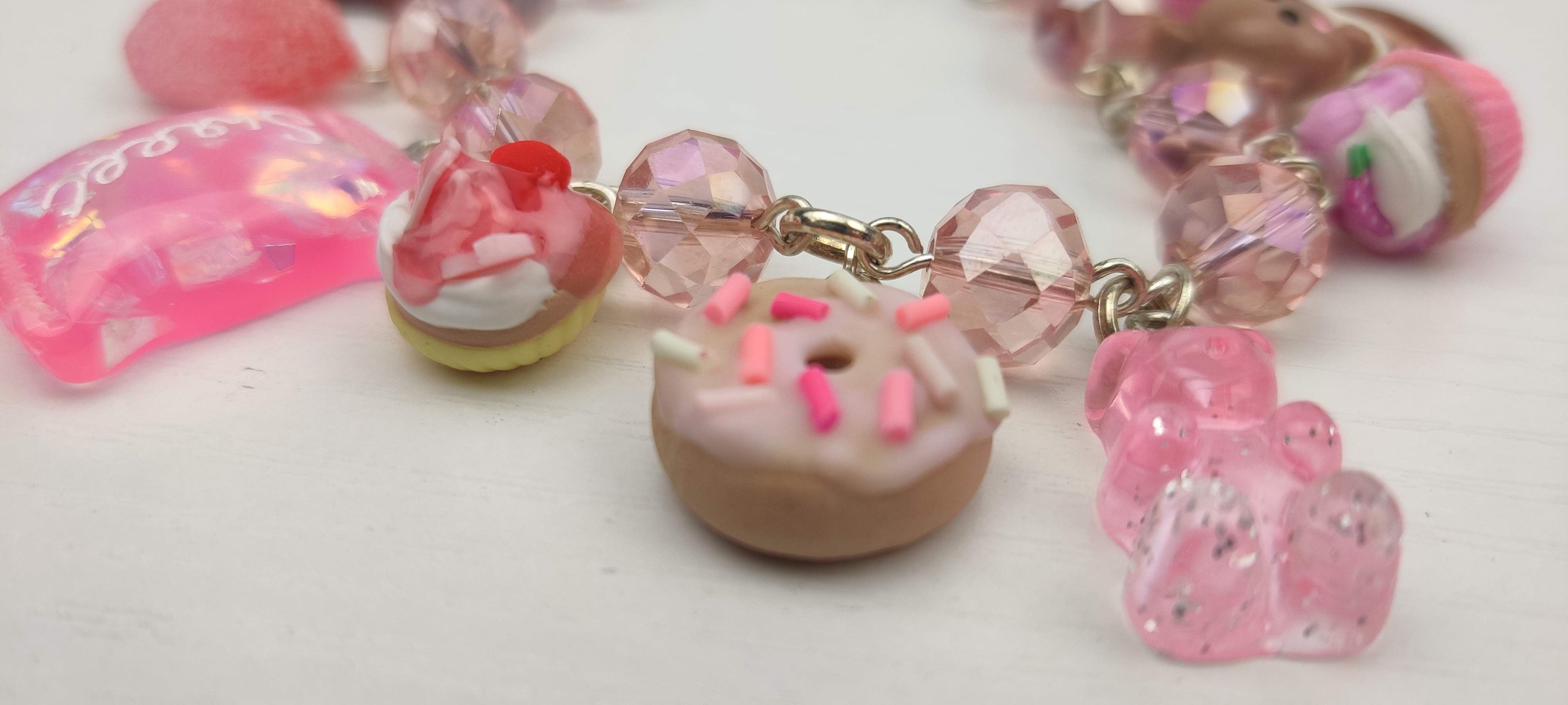 Pink Kawaii Candy Charm Bracelet