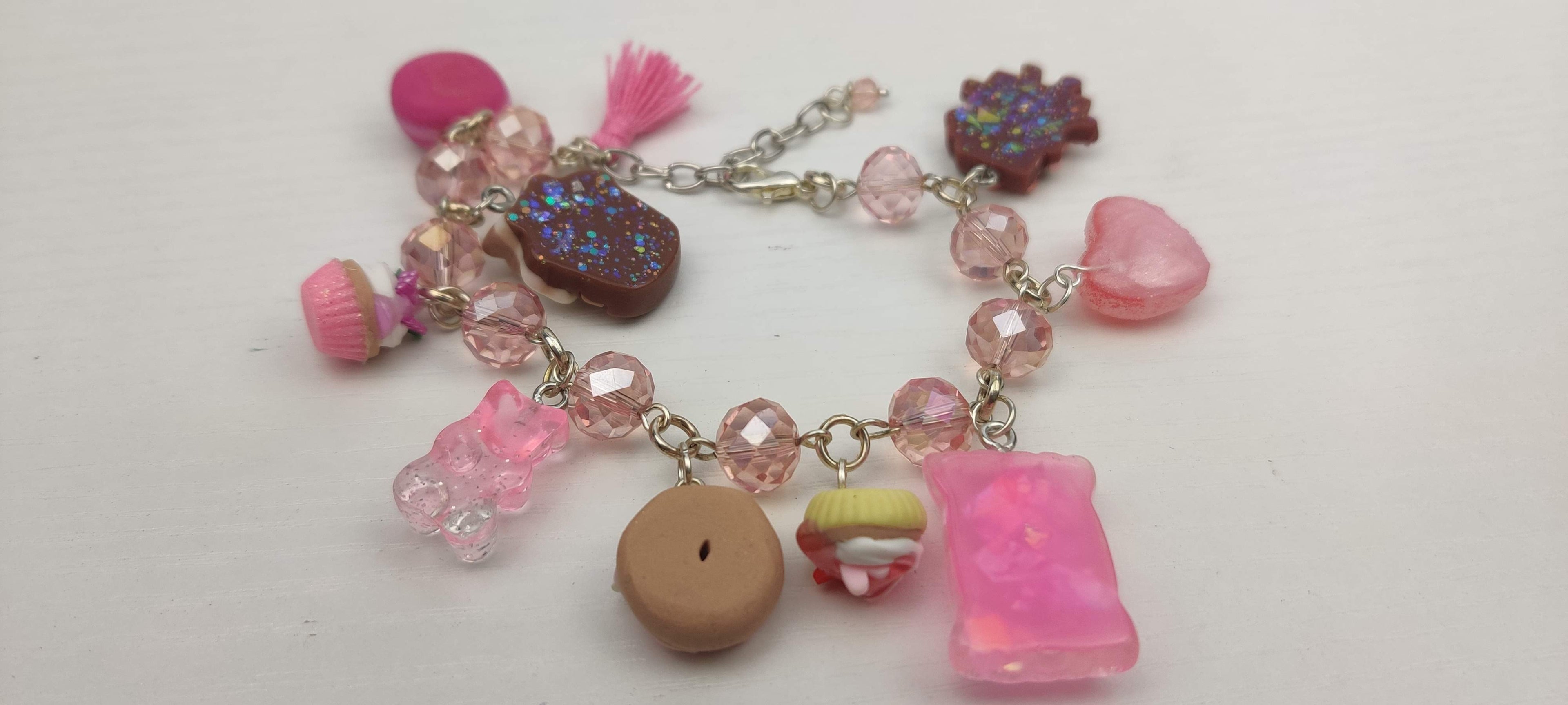 Pink Kawaii Candy Charm Bracelet