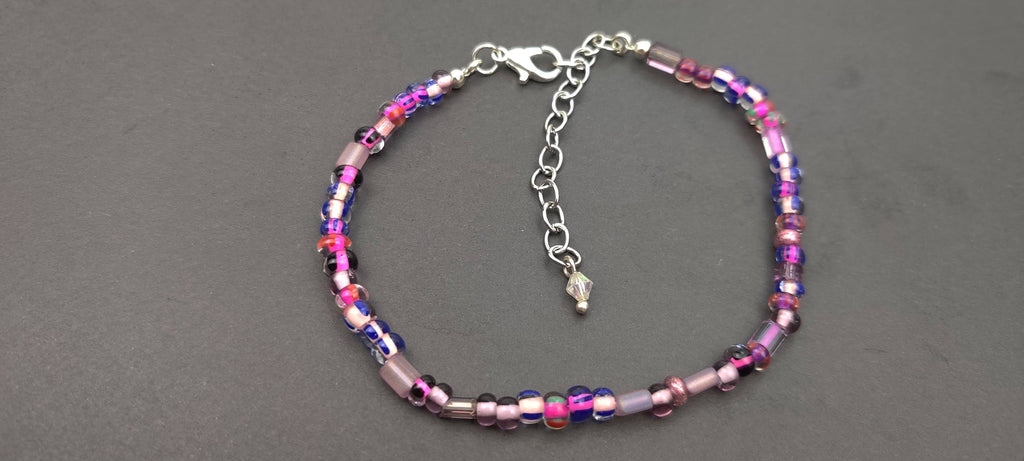 Purple Glass Beads Bracelet