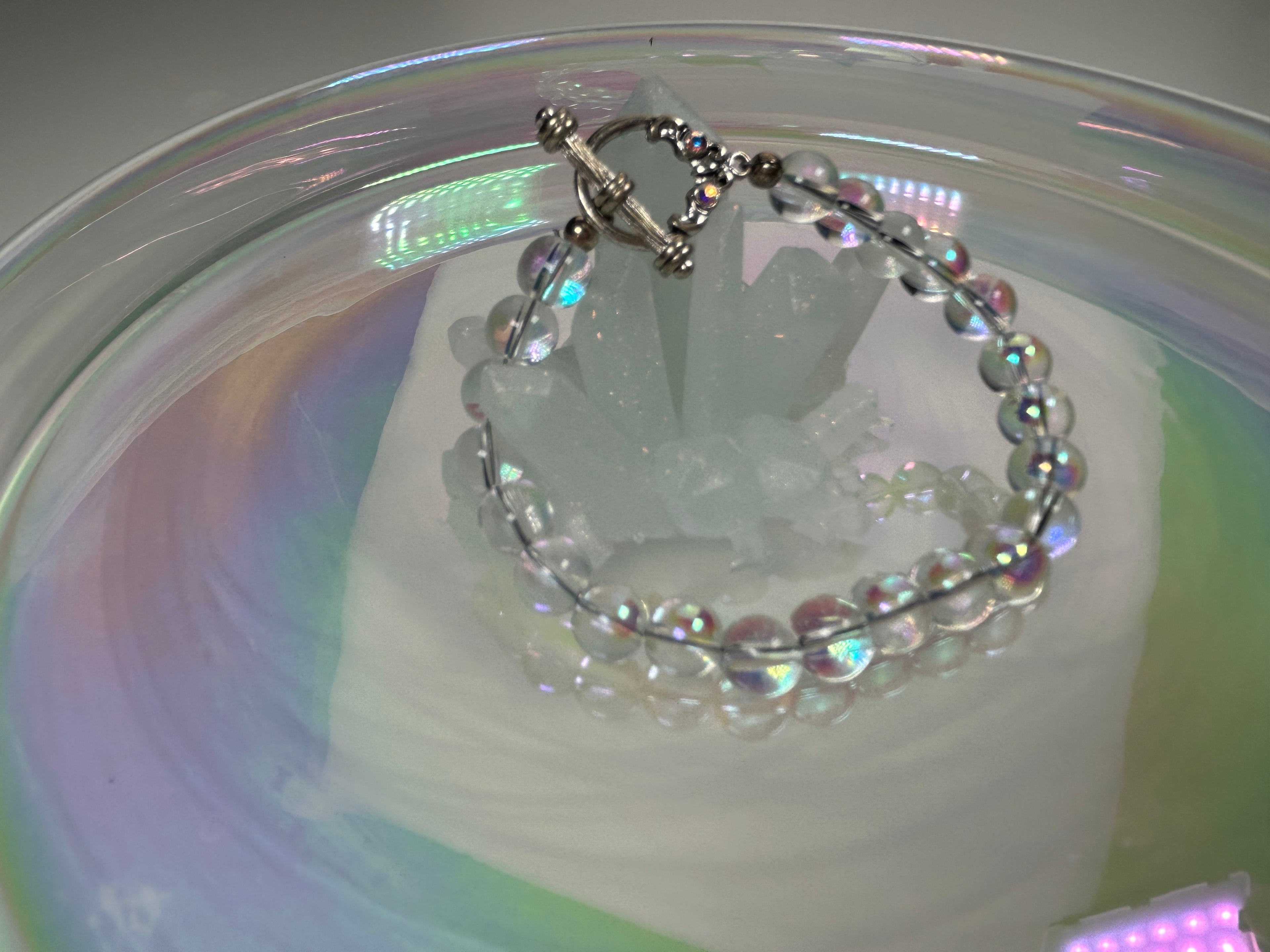 Glass Beads Iridescent Bracelet