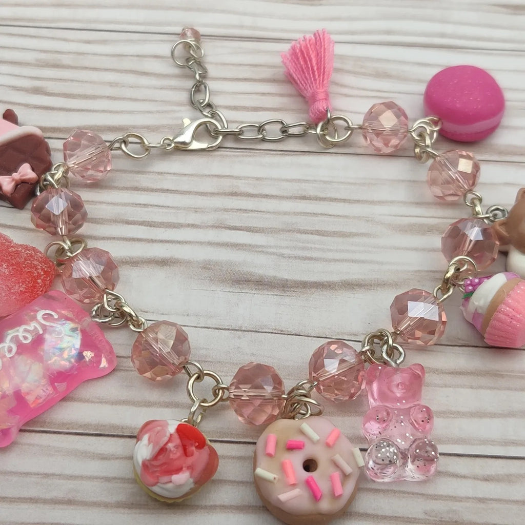 Pink Kawaii Candy Charm Bracelet