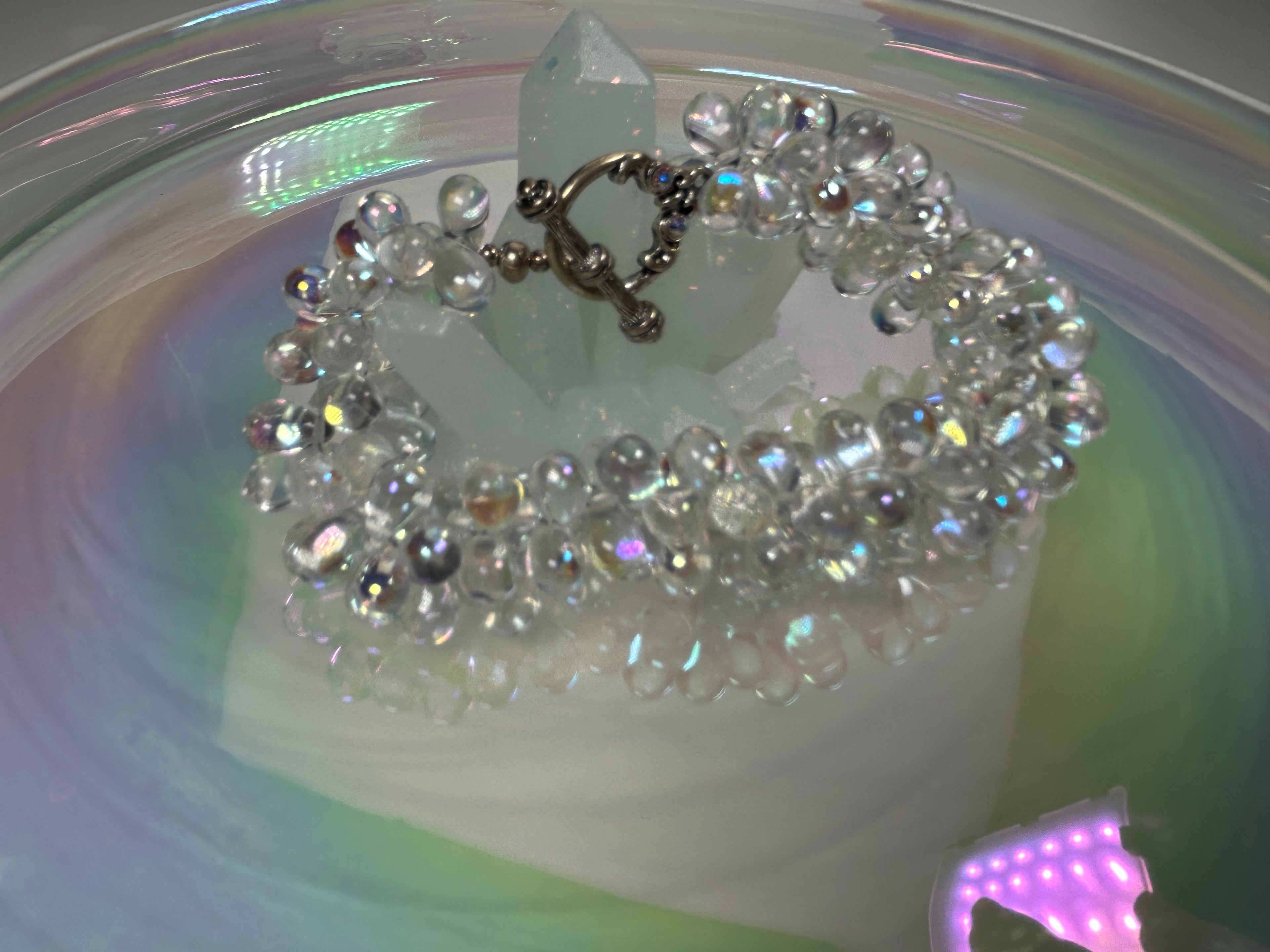 Glass Beads Statement Bracelet