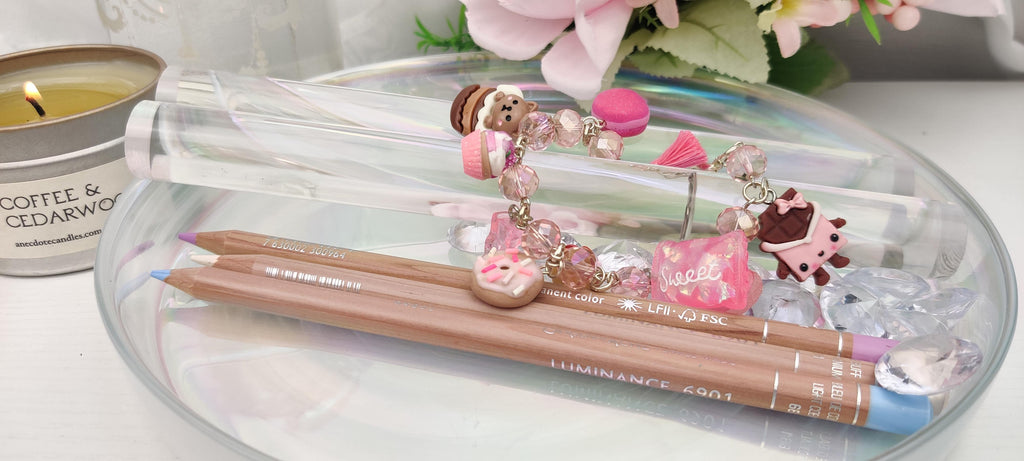 Pink Kawaii Candy Charm Bracelet