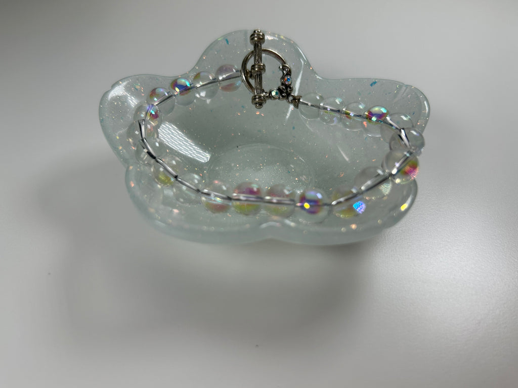 Glass Beads Iridescent Bracelet