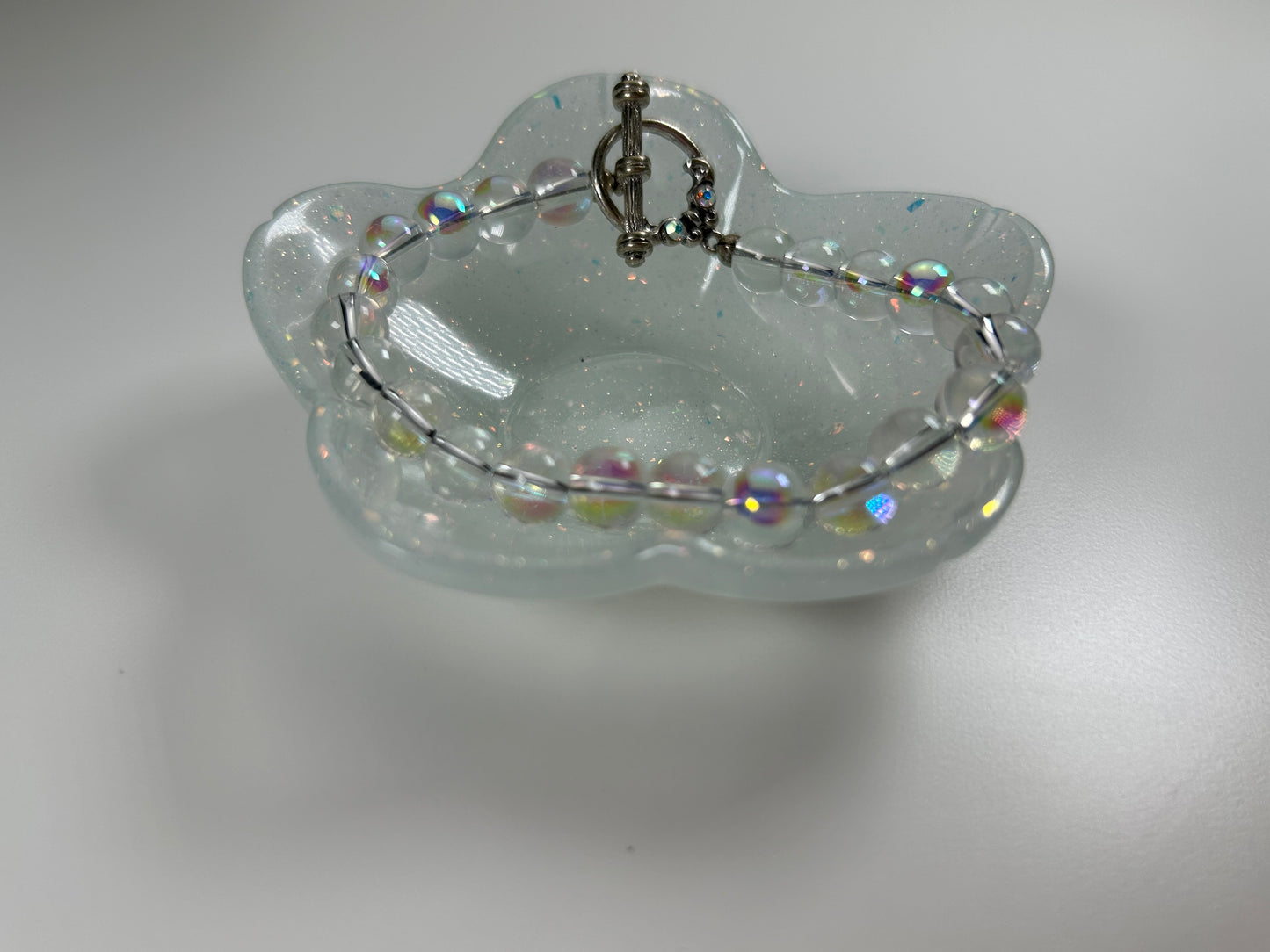 Glass Beads Iridescent Bracelet