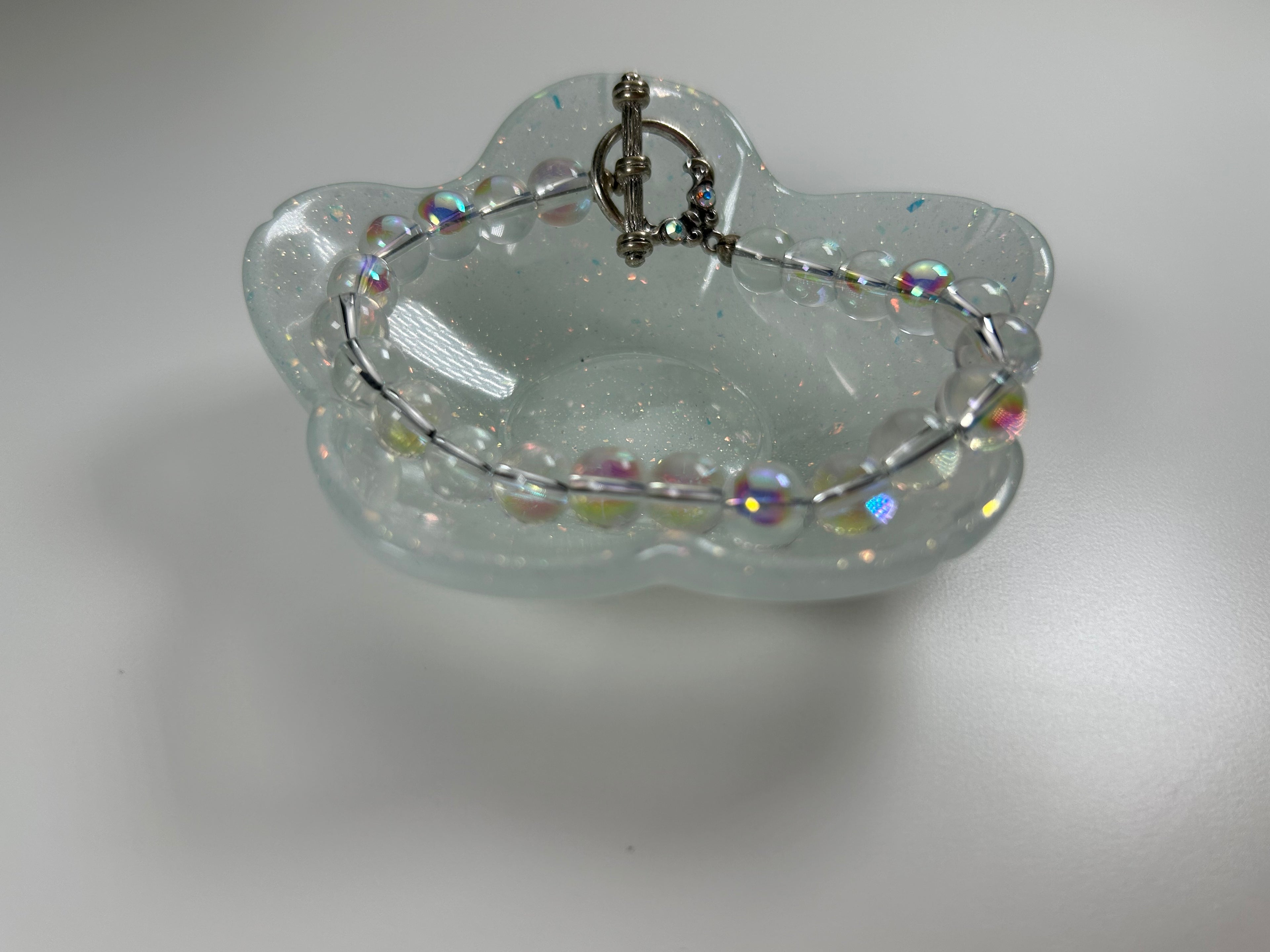 Glass Beads Iridescent Bracelet