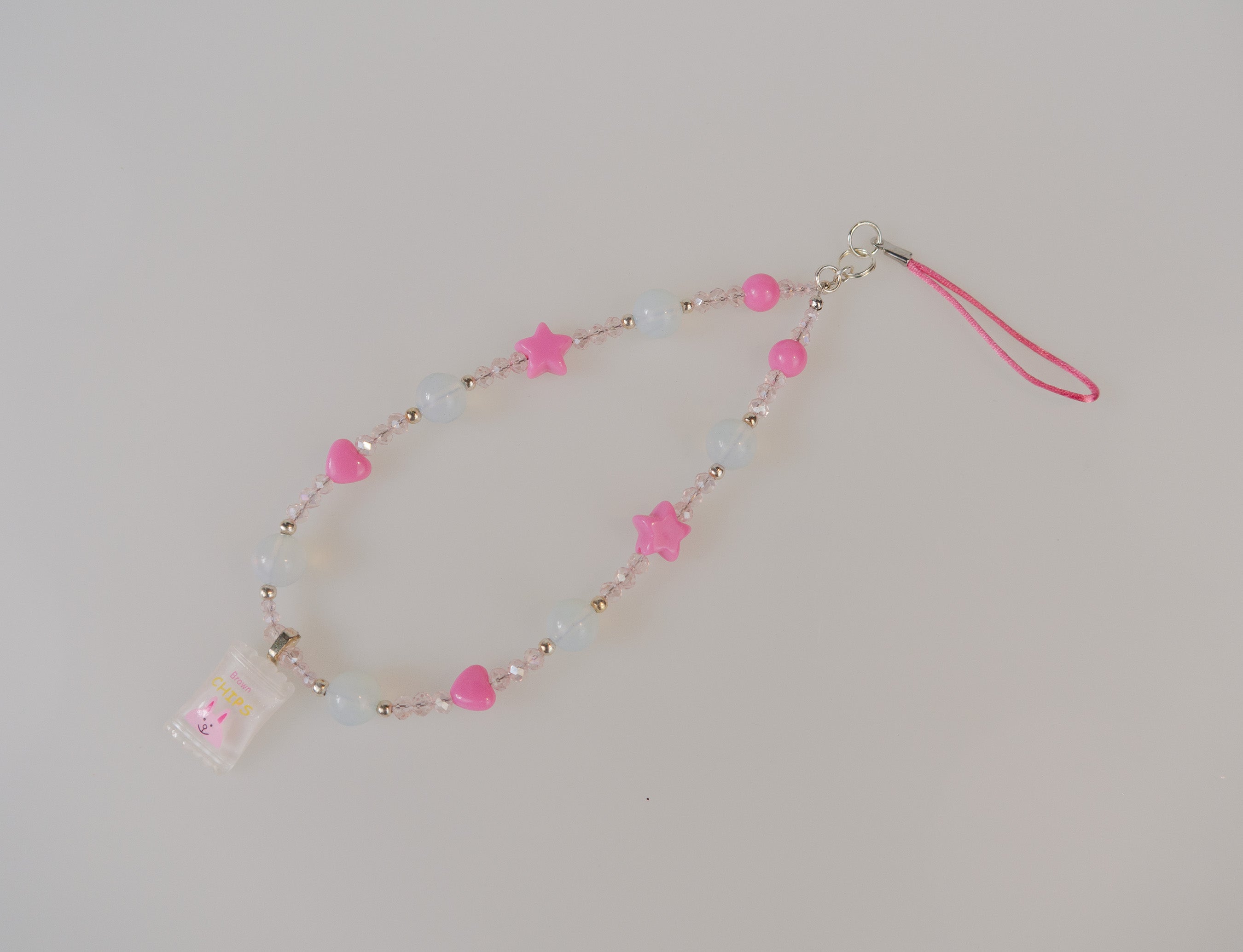 Kawaii Animals, bunny, popsicles, teddy bear charms, Phone Holder Lanyard Strap Acrylic Beads